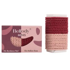 Bellody Mini Haargummis (20 Stück - Rose & Rot -...